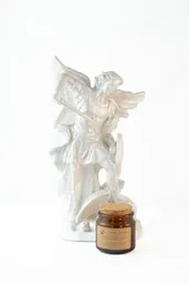 Abastodeco Figura Arcangel San Miguel Con Vela Aromatizada