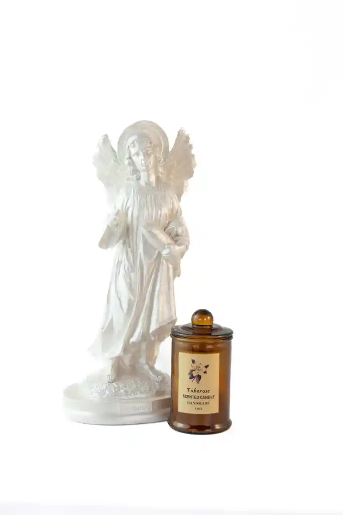 Abastodeco Figura Arcangel San Rafael Con Vela Aromatizada