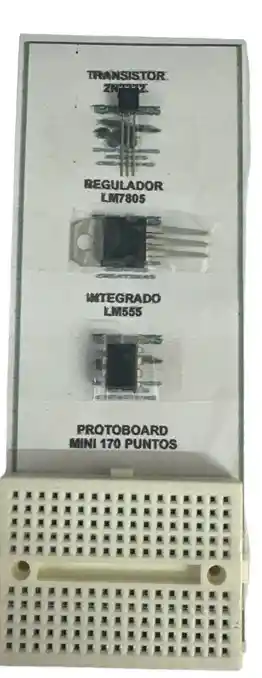 Kit Electronica Dos Incluye Transistor Un Regulador Un Integrado Y Un Protoboard Mini Maqueta Experimento Escolar Universidades