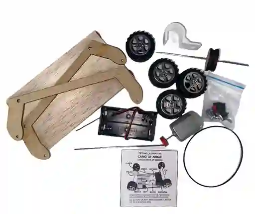 Kit Proyecto Carro Para Armar Experimento Escolar Universidades X15 Piezas