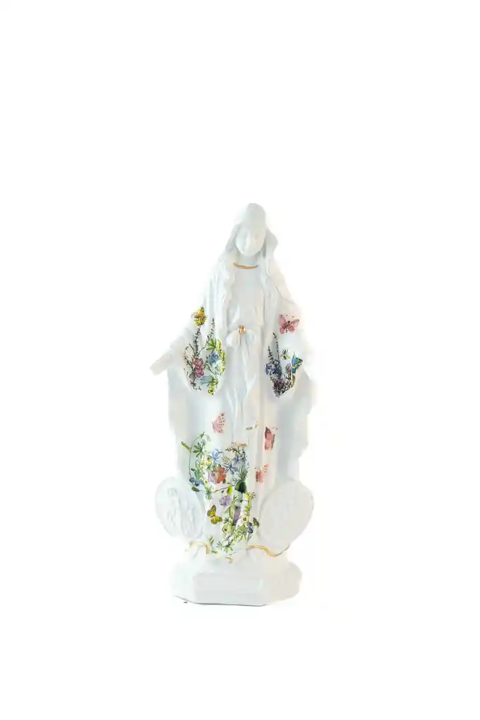 Virgen Abastodeco Figura Medalla Milagrosa Con Vela Aromatizada