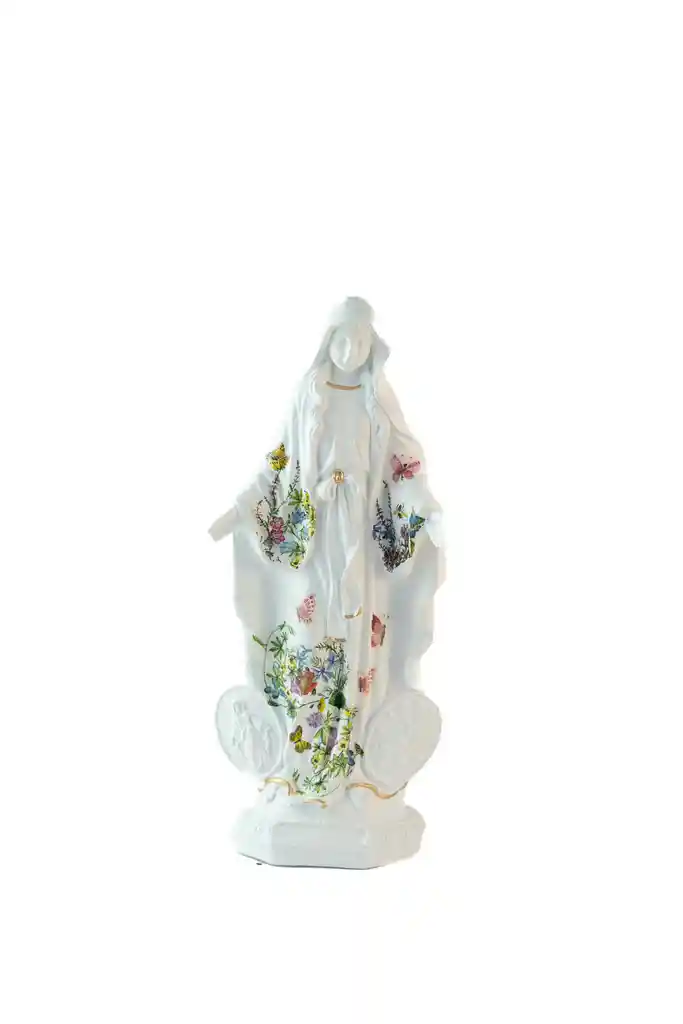 Virgen Abastodeco Figura Medalla Milagrosa Con Vela Aromatizada