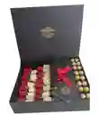 Caja Tipo Libro Elegante + Ferrero Rocher. Rosas Blancas Y Rojas