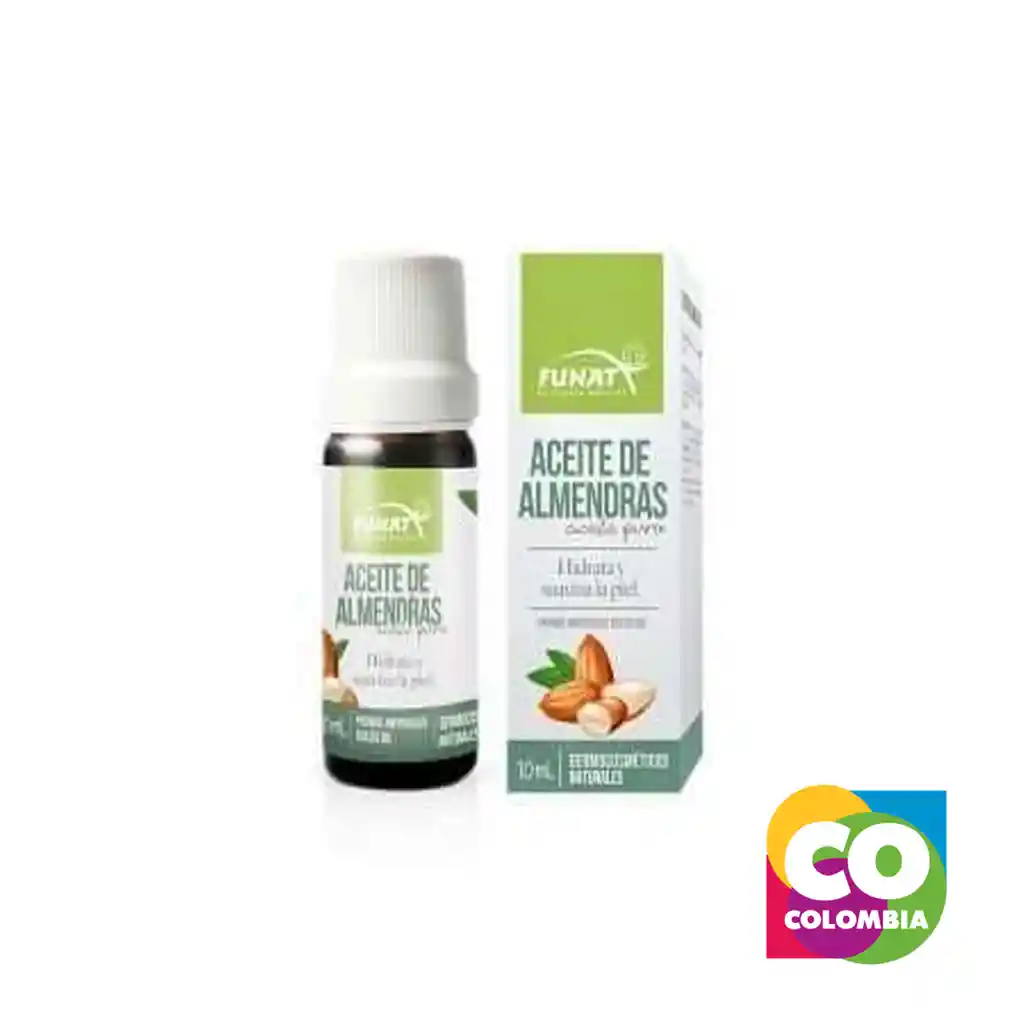 Aceite De Almendras Marca Funat Embalaje De 1 Unidad Por 10ml