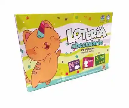 Juego Didáctico Lotería Letras Abecedario Bilingüe Alfabeto