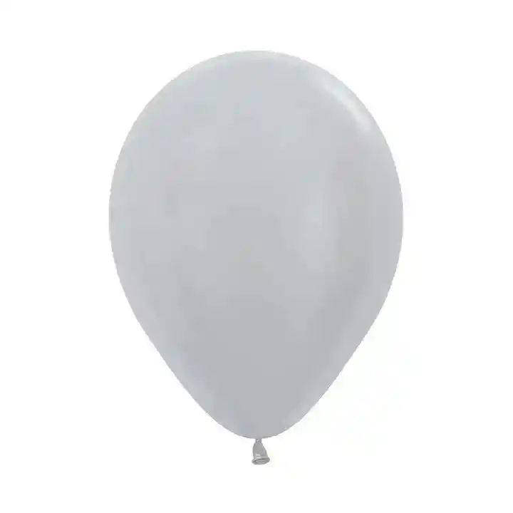 Bombas Globos R12 Satin Plata / Plateado X 10 Und Sempertex
