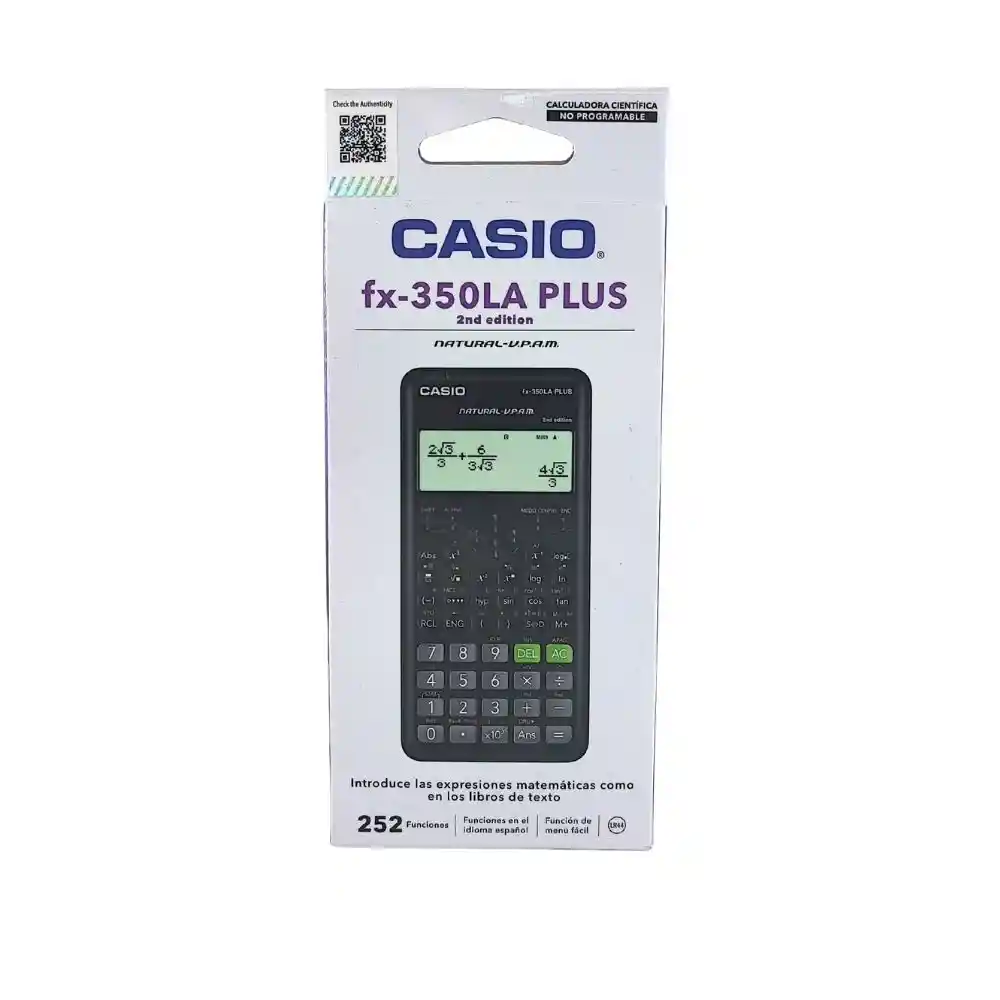 Calculadora Científica Casio Fx- 350 La Plus 252 Funciones.