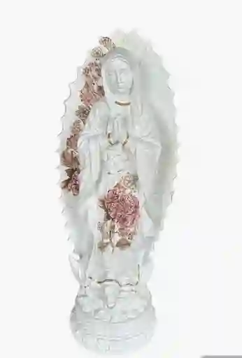 Hermosa Figura Virgen Guadalupe 60 Cm Blanca