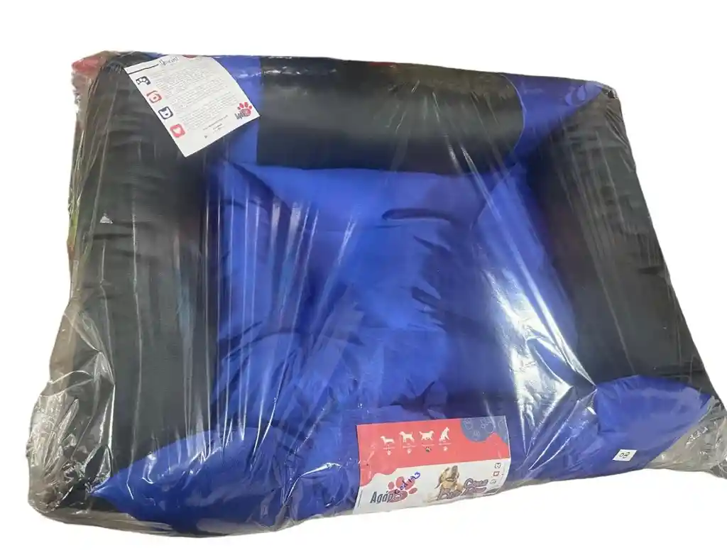 Cama Bite Lona Talla L Tono Azul Rey - Negro