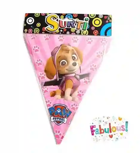 Banderines Niña Paw Patrol 22 X 17 C/banderin