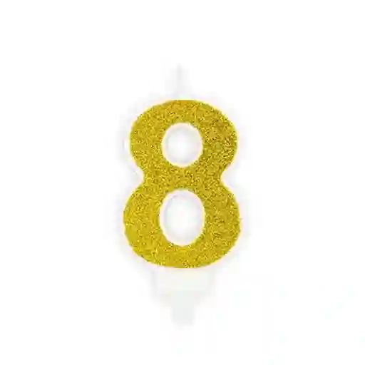 Vela Color Dorado Para Cumpleaños Ponqué Fiesta #8