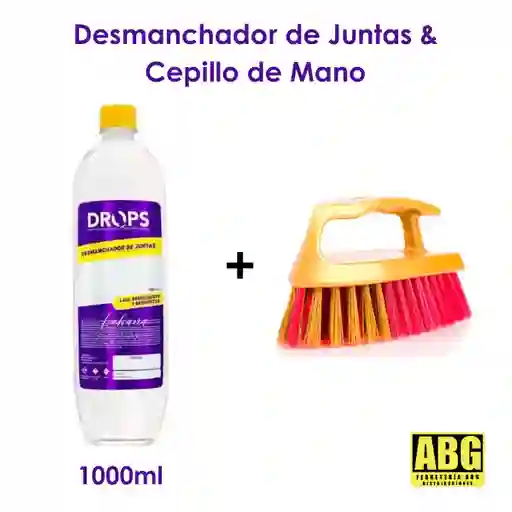 ¡super Combo! Desmanchador De Juntas 1lt Drops + Cepillo De Mano