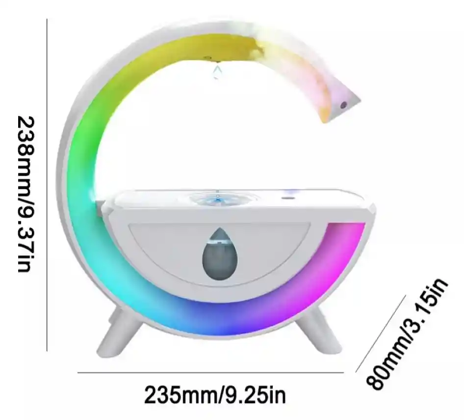 Humidificador Antigravedad Rgb En Forma De G.