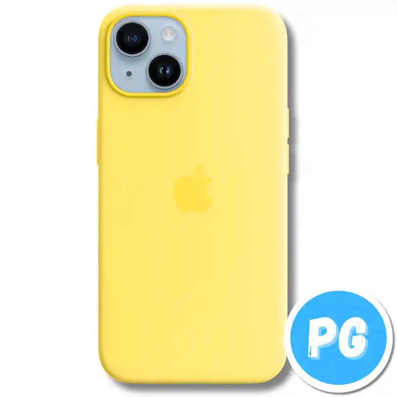 Estuche Silicona Amarillo Para Iphone 14