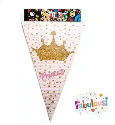 Banderines Niña Princess 33 X 23 C/banderin