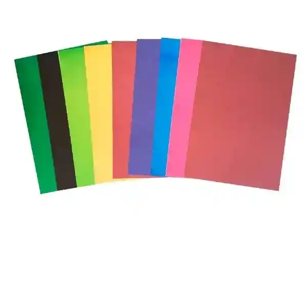 Carton Paja 1/8 Colores Surtidos X 10