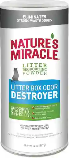 Nature Miracle Polvo Destructor Olor Caja Arena Gato X 20 Oz