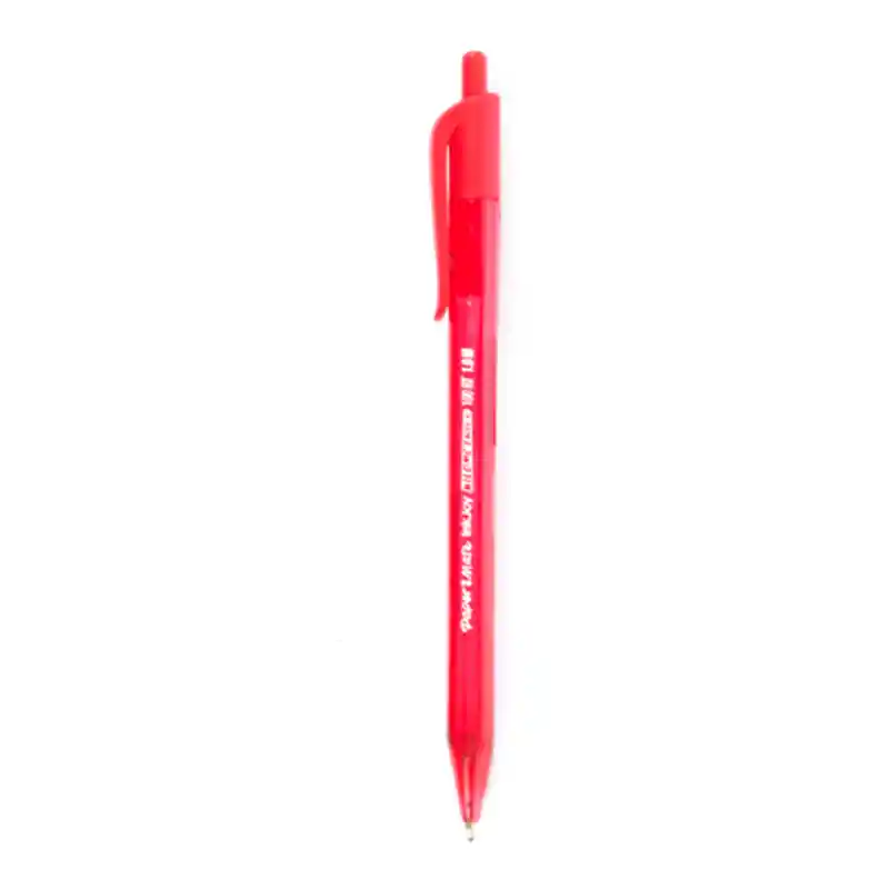 Lapicero Rojo Retractil Punta Fina Paper Mate