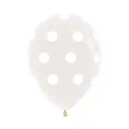 Bombas Globos R12 Fashion Cristal Polka Dots Blanco Paquete X 10 Sempertex