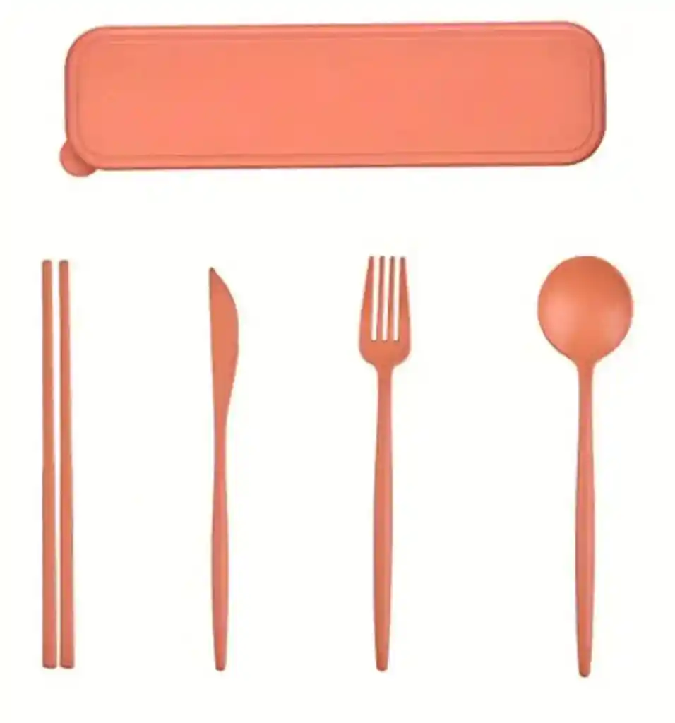 Juego De Cubiertos Portatiles Para Llevar Cuchara Tenedor Cuchillo Palillos