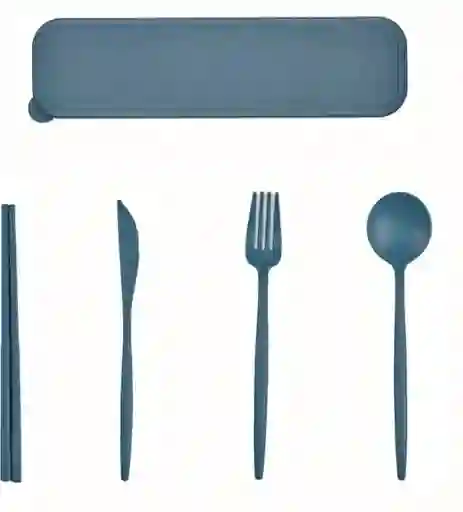 Juego De Cubiertos Portatiles Para Llevar Cuchara Tenedor Cuchillo Palillos