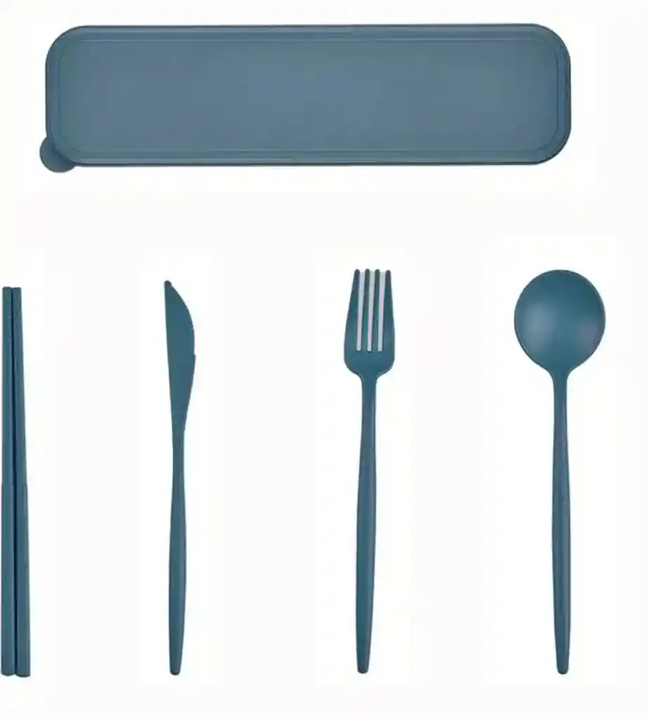Juego De Cubiertos Portatiles Para Llevar Cuchara Tenedor Cuchillo Palillos