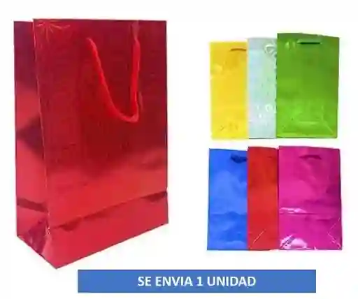 Bolsa De Regalo Metalizada Large 32 Cm X 26 Cm Colores Surtidos