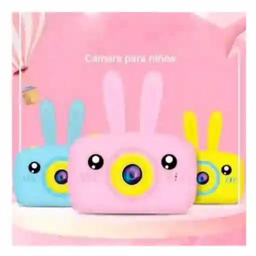 Camara Digital Para Niños Forma De Conejo Rosada