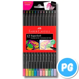 Caja De Colores Faber Castell X12 Unds 6 Neon Y 6 Pastel