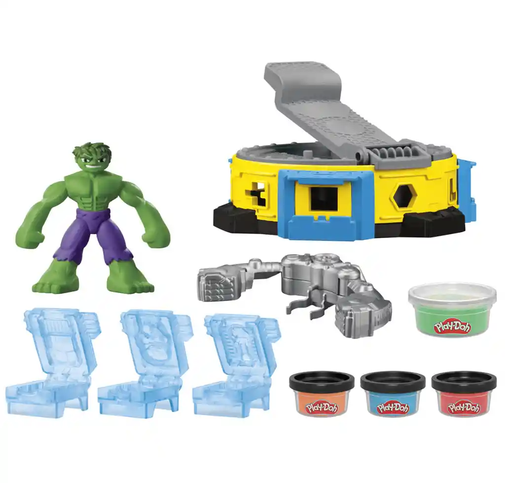 Masas Y Plastilinas Play-doh Marvel Set De Juego Hulk Aplasta Y Moldea