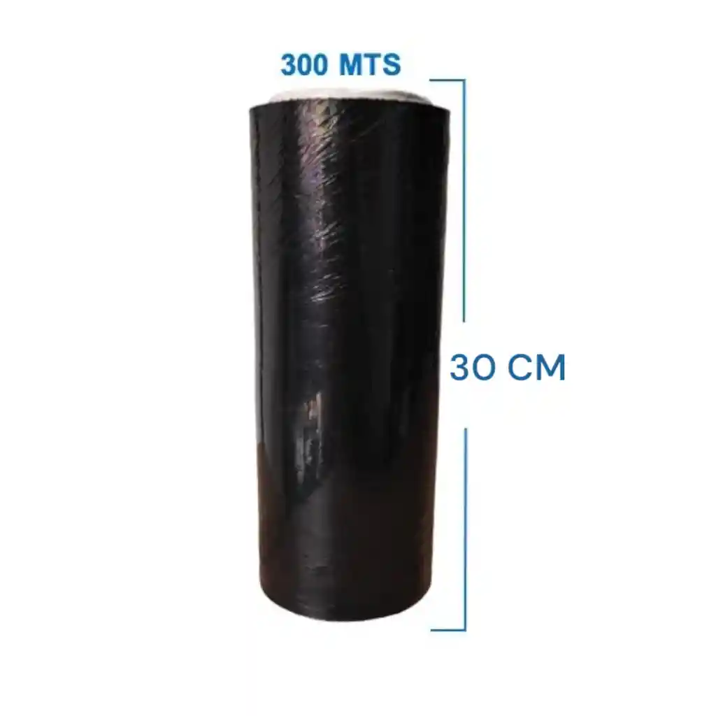 Rollo De Vinipel Negro Stretch 30cm X 300mts