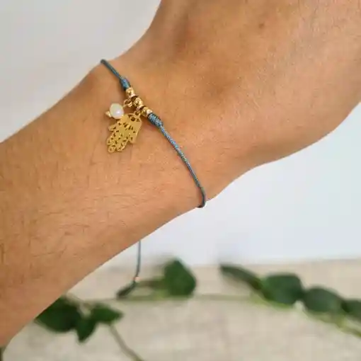 Pulsera Mano De Protección 🌸 Hamsa