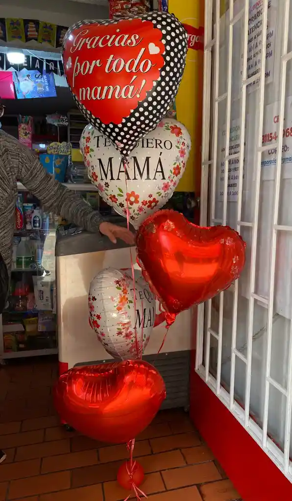 Kit De Globos Te Quiero Mamá En Helio