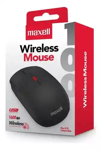 Maxell Mouse Mowl-100 Rojo Inalambrico 1600 Dpi