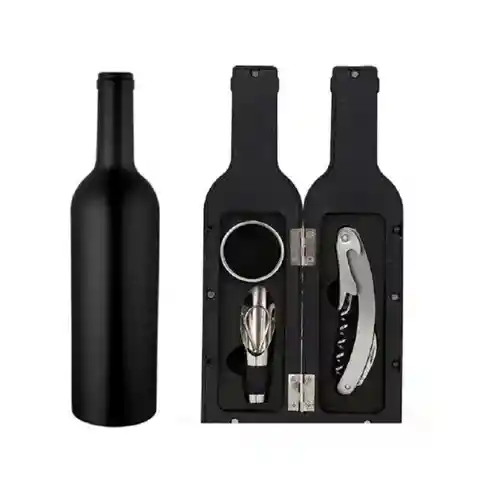 Estuche Vino Botellas Abridor Sacacorchos En Acero Tool Set