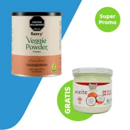 Veggie Powder Protein Chocolate 360 Gr Savvy Gratis Aceite De Coco Orgánico Sin Olor Ni Sabor 450ml Dans Le Food 💥 Super Promo 💥