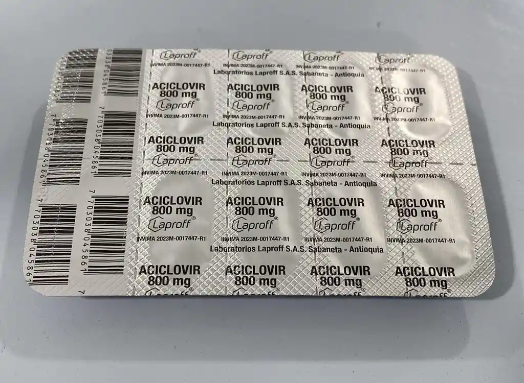 Aciclovir 800mg X 10 Tabletas