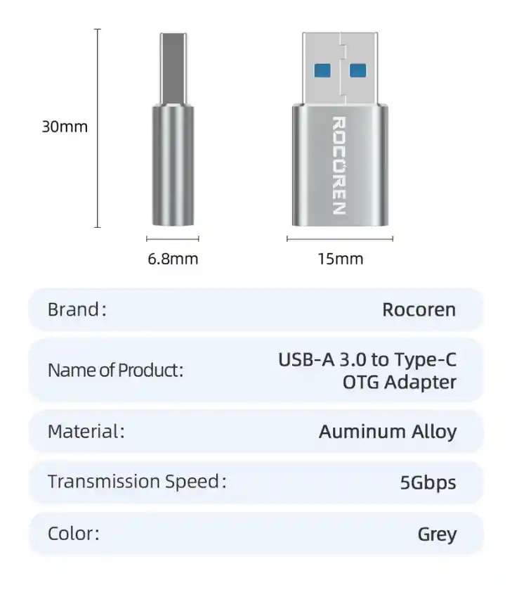 1 Adaptador Usb Macho A Tipo C Hembra Convertidor Conector Macbook Iphone Samsung S22 S20 Android