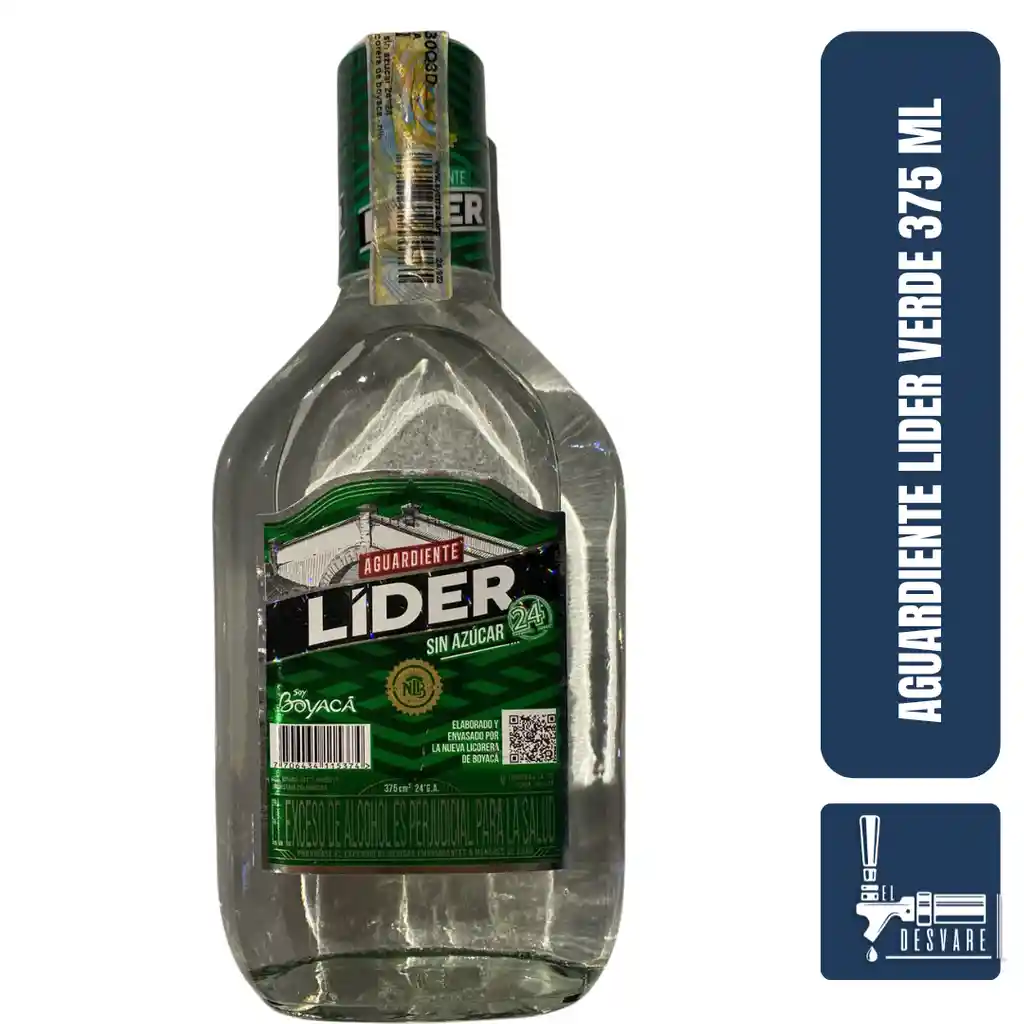 Aguardiente Líder Tapa Verde