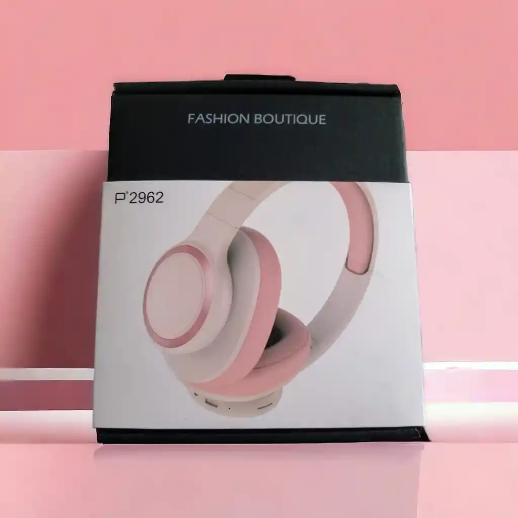 Auriculares Inalámbricos P-2962/rosado Claro Micrófono, Control Estereo, Bluetooth