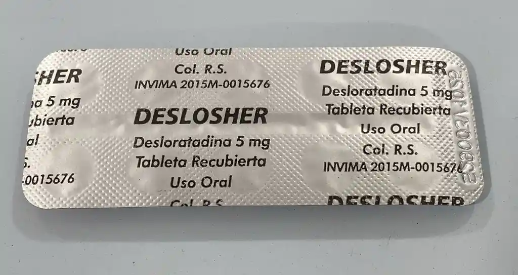 Desloratadina 5mg X 10 Tabletas Deslosher