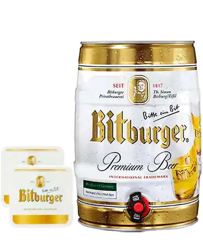 Barril Cerveza Bitburger Premium 5 L