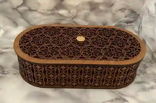 Caja De Madera Ovalada Grande 1