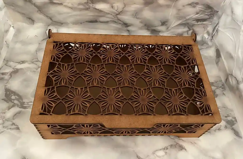 Caja De Madera Rectangular Mediana 1