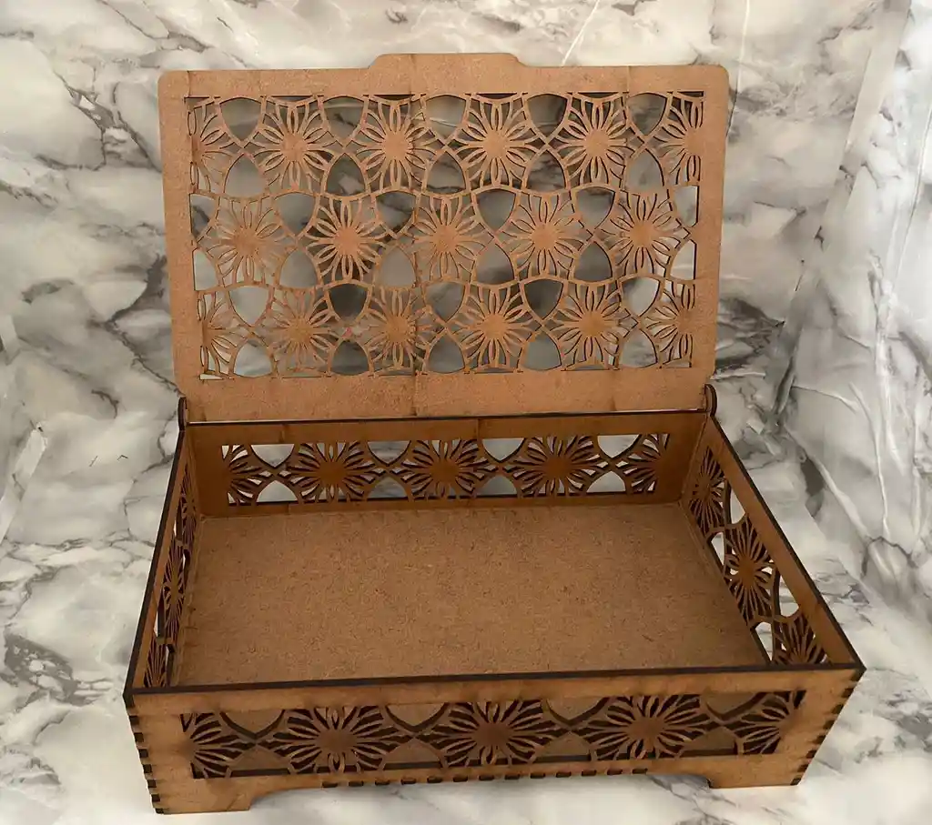 Caja De Madera Rectangular Mediana 1