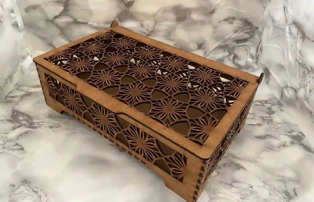 Caja De Madera Rectangular Mediana 1