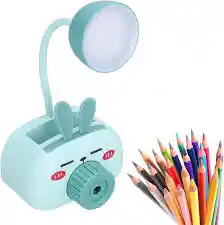 Lampara Escritorio Recargable Sacapuntas Azul