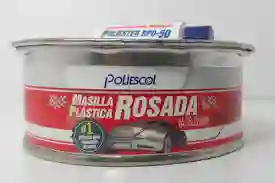 Masilla Hueso Duro Poliescol Con Catalizador Vehiculo Carro 1/16 Rosada