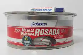 Masilla Hueso Duro Poliescol Con Catalizador Vehiculo Carro 1/16 Rosada