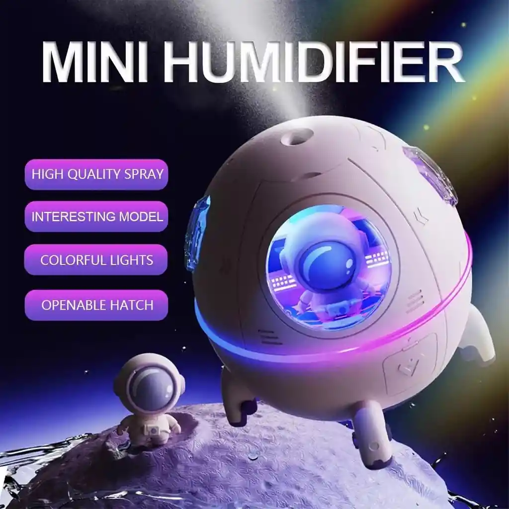 Humidificador Mini Space Capsule, 220 Ml Usb